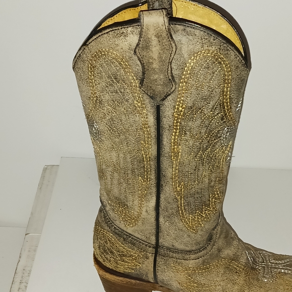 Corral Teens Cowgirl Boots, 3 1/2 Teen, EUC - Picture 4 of 11